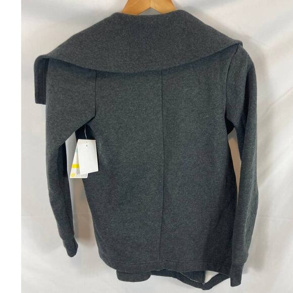 NWT ZELLA GIRL Kids' Cara Wrap Cardigan In Grey Dark Charcoal Heather M 8/10 - Picture 4 of 4